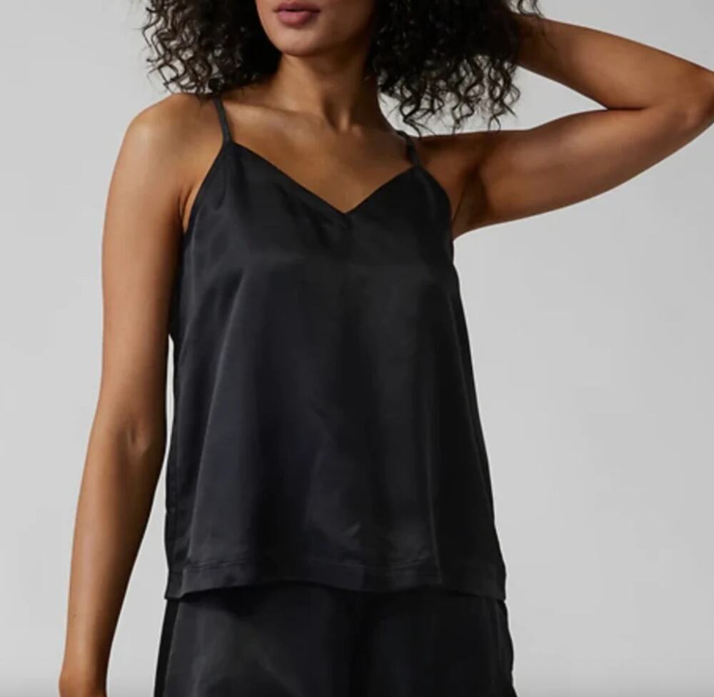 ATHLETA Calm Cool Sleep Cami Size XS Satin Loungewear Relax PJs Pajamas Casual